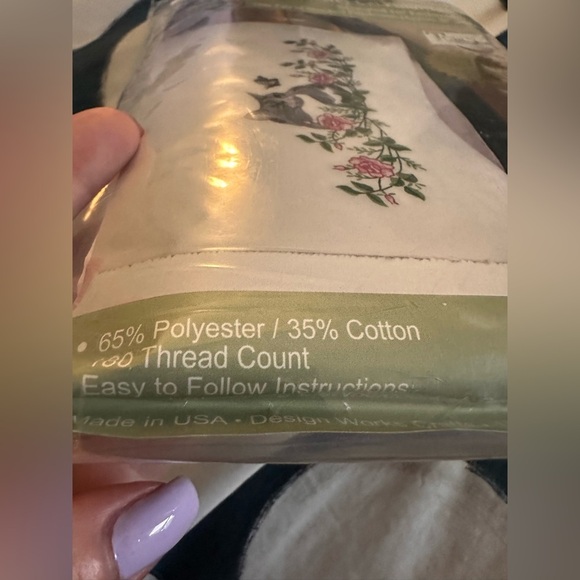 New Vintage and Grey Cat Embroidery Pillowcase Sewing Set - Picture 8 of 8